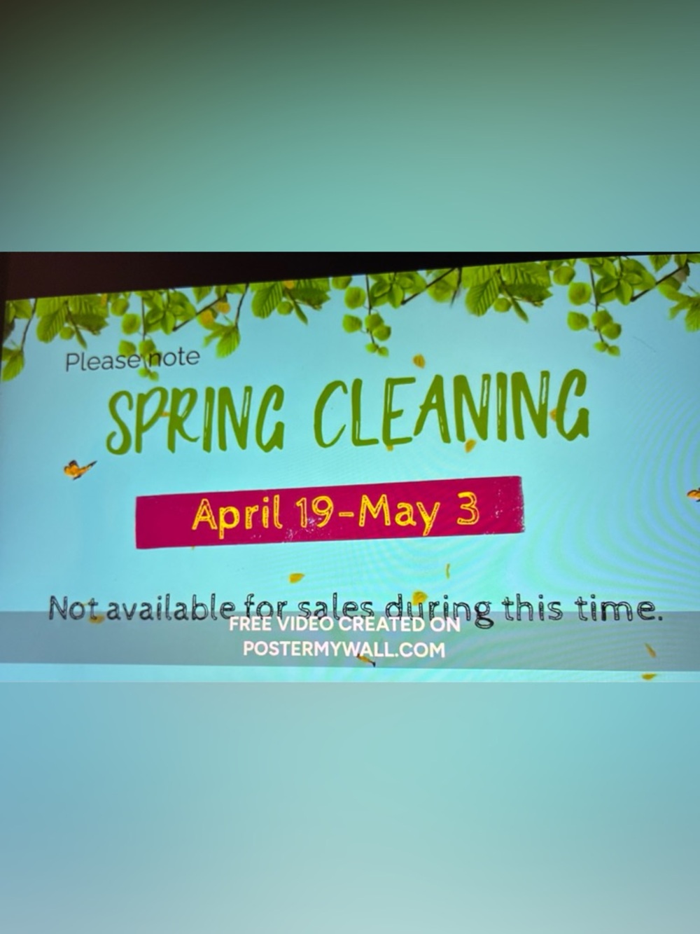 Spring Cleaning Flyer - Aqua & Pink Graphic